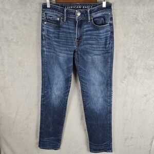 American Eagle Original Straight Jeans Men Size 30x34 (Measured 30x33) Blue